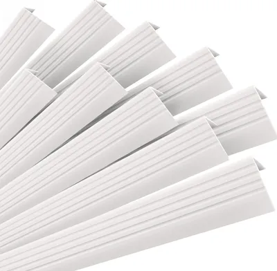 Obrázek produktu pro Sada: Protiskluzové schodišťové lišty s lepidlem, bílé, 50 x 42 mm, 100 cm, 50 x 42 mm, 100 cm  – Quest