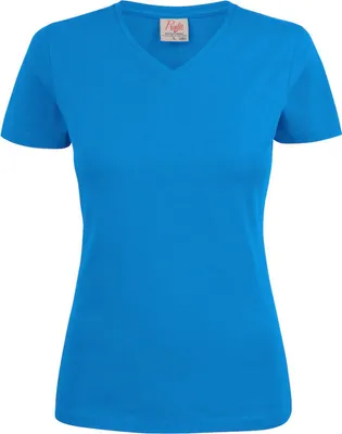Produktbild von Damen T-Shirt Heavy Serie V-Ausschnitt aus 100% Baumwolle mit verstärkten Schulternähten