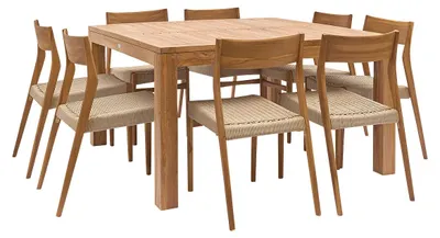 Produktbild von Teak-Gartenmöbel für 8 Personen, massiv und wetterbeständig