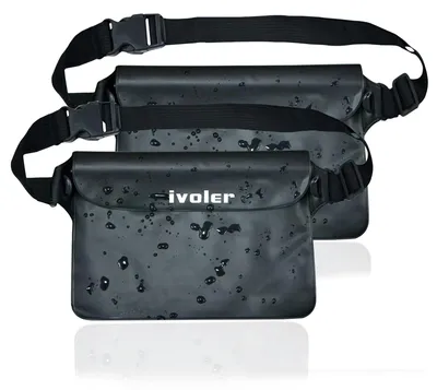 Produktbild von ivoler wasserdichte Tasche Beutel Bauchtasche Handyhülle Schutzhülle – Schwarz