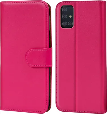 Produktbild von Conie Klapp Tasche für Samsung Galaxy A51 Kartenfach Rundumschutz Hülle in Pink