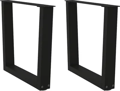Productafbeelding van Salontafelpoten 2 st V-vormig 60x(42-43,3) cm staal zwart
