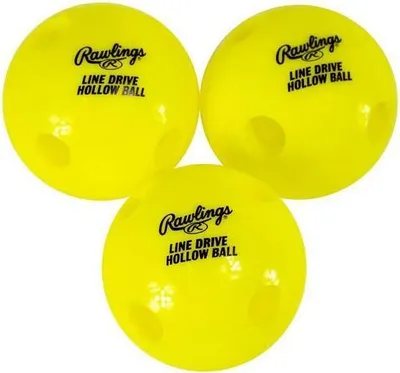 Obrázek produktu pro Tréninkový baseballový míček Rawlings Line-Drive Hollow pro trénink v omezeném prostoru (3 balení)