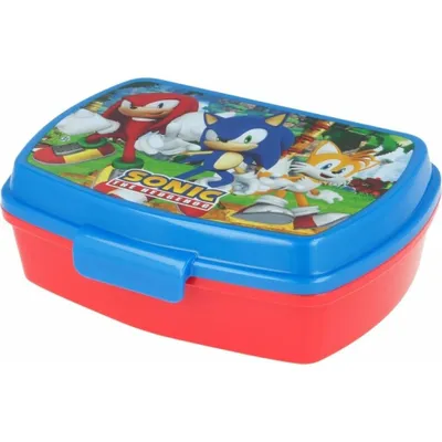 Immagine prodotto di Scatola per il pranzo per bambini Scatola per il pranzo Sonic in blu-rosso Scatola per la colazione 450 ml