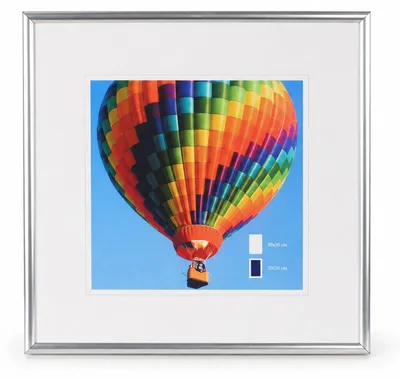 Produktbild von Bilderrahmen mit Klarglas quadratisch fotorahmen Kunststoff Posterrahmen Vintage Collage Picture Frame New Lifestyle - Farbe: Silber | Format: 30x30
