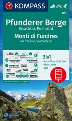 Immagine prodotto di Carta escursionistica KOMPASS 081 Pfunderer Berge/Monti di Fundres 1:25.000