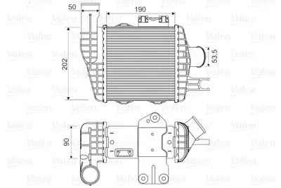 Produktbild von VALEO 818349 Ladeluftkühler LLK für HYUNDAI TUCSON (JM) Turbo Intercooler