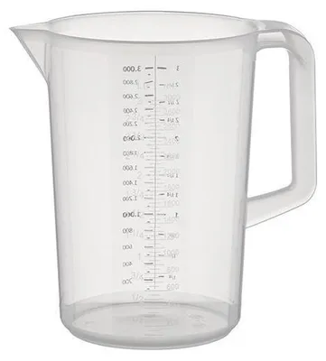 Produktbild von APS 30049 Messbecher PRO, Polypropylen, geprägte Maßskalierung, 3 Liter, Ø 17 cm, Höhe 23,5 cm