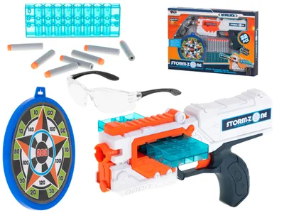 Immagine prodotto di Aga Pistola giocattolo per bambini con occhiali protettivi + 18 colpi