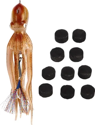 Obrázek produktu pro Chobotnice simulace rybářské návnady Rock Trolling Lure Jigs s rybářským inkoustem pro sladké vody mořské vody