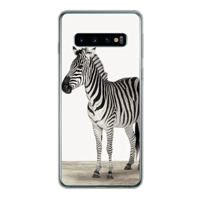 Produktbild von MuchoWow® Handyhülle Schutzhülle Hülle für Samsung Galaxy S10 Zebra - Mädchen - Tiere - Kinder - Jungen Silikon Softcase Handy Hülle - Handytasche