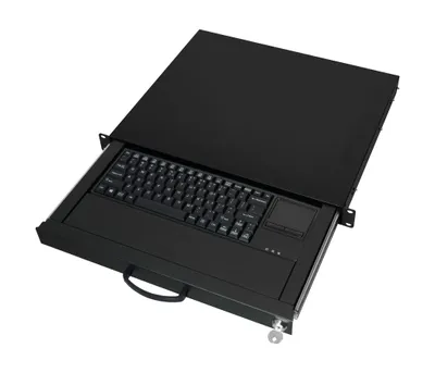 Image de aixcase 19" Rack 1U Clavier US Touchpad USB noir