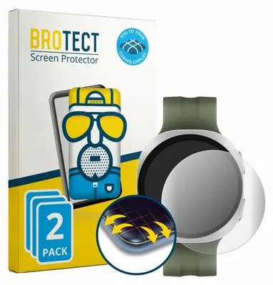 Produktbild von 2x BROTECT Fullscreen Schutzfolie für Samsung Galaxy Watch 9 (40 mm) Displayschutz Folie Fullcover Matt Entspiegelungsfolie
