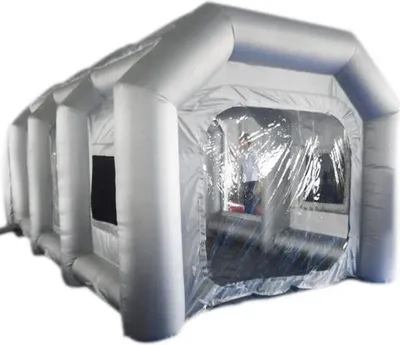 Produktbild von Aufblasbare Lackierkabine/Spritzkabine - 4×2,5×2,2 m - Luftfiltersystem - Transparente Fenster - Schneller Aufbau - Oxfordgewebe & PVC - Grün