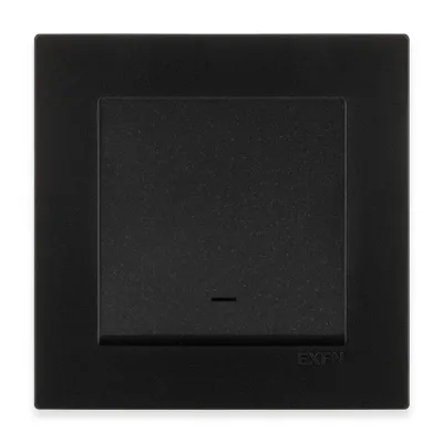Image de Raccord d'escalier avec éclairage LED, métal noir + cadre noir métallisé EXEN
