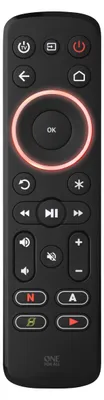 Obrázok produktu pre One For All Advanced RC7935, TV, Audio, IR Wireless, Tlačidlá, Čierna
