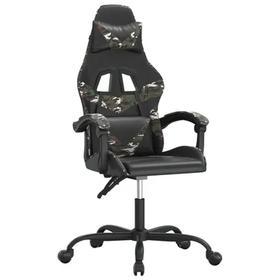 Produktbild von vidaXL Gaming-Stuhl Drehbar Schwarz und Tarnfarben Kunstleder