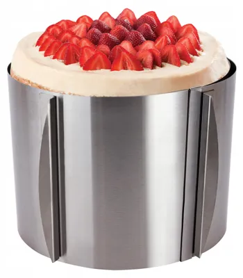 Produktbild von Verstellbarer Tortenring Backring Edelstahl 12cm Höhe