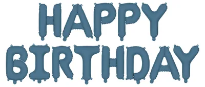 Produktbild von Ballongirlande "HAPPY BIRTHDAY" 340x35cm | Marineblau