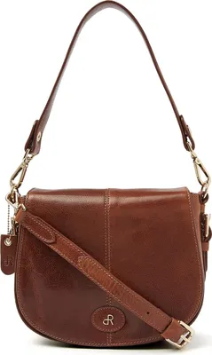 Obrázok produktu pre dR Amsterdam Taška cez rameno | Kožená taška cez rameno | Dámske kabelky | Dámska crossbody taška | Milan - 283760 Cognac