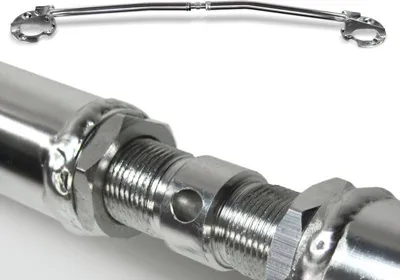 Produktbild von Aluminium Alu Domstrebe BMW E39 6 Zylinder Diesel poliert verstellbar vorne