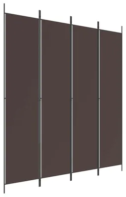 Produktbild von 4-tlg. Paravent Braun 200x220 cm Stoff