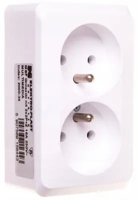 Image de Prise électrique murale Elektro-Plast Nasielsk blanc 2000-34
