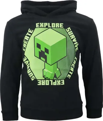 Produktbild von Minecraft Creeper Kinder Pullover – Schwarz / 116