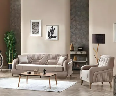 Produktbild von Komplett Sofa Set 2tlg Sofagarnitur Wohnzimmer Polstermöbel 3+1 Sitzer