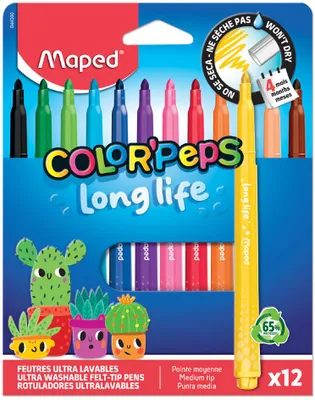 Image de Maped -  Feutres  colorpeps long life 2.0, lot de 12