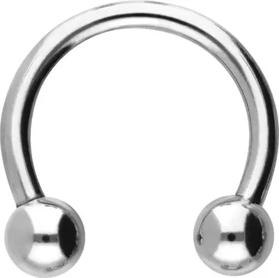 Produktbild von Ohrpiercing, Nasenpiercing, Septum Piercing Chirurgenstahl Hufeisenring Farbe: Silber + Kugelgröße: 4mm Innendurchmesser: 10mm + Stabstärke: 1,6mm
