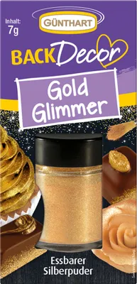 Zdjęcie produktu dla Günthart Back Decor Gold Glimmer jadalny złoty proszek złoty pył 7g