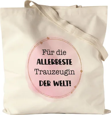 Produktbild von Für die allerbeste Trauzeugin der Welt Jutebeutel Hochzeit Frage Dankeschön Geschenk