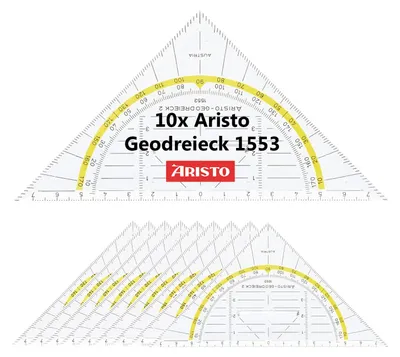 Image de Triangle géométrique avec poignée, en acrylique, transparent, 160 mm, paquet de 10 pièces