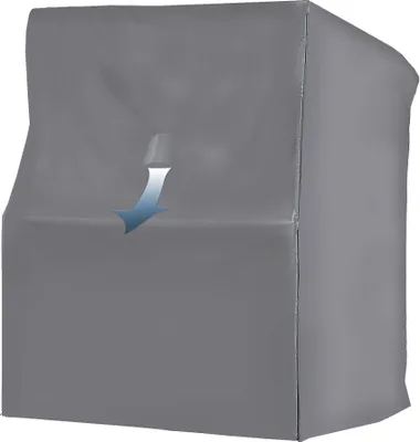 Produktbild von Schutzhülle Strandkorb L 119 x 106 x 160 cm Grau | PVC-Gewebeplane 280 g/m² Wasserdicht | Strandkorbhülle Abdeckung Salzwasser Resistent