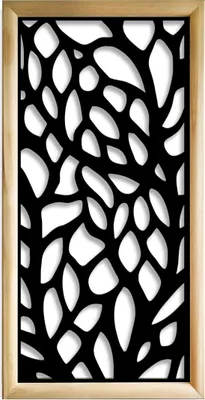 Zdjęcie produktu dla FOGLIE – Dekoracyjne moduły z drewna i PVC 47 x 94 cm, czarne
