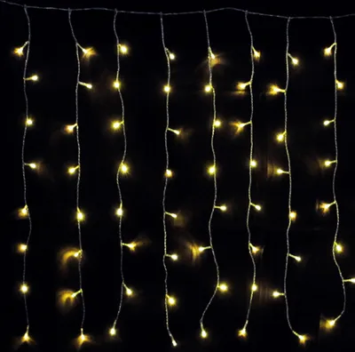 Produktbild von LED svetelný záves - 160 teplých bielych LED diód - 1,9 x 0,8 m - priehľadný kábel - vonkajší