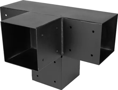 Image de Raccord d'angle de pergola avec rallonge pour poutres de 15 x 15 cm modèle cube - Par pièce