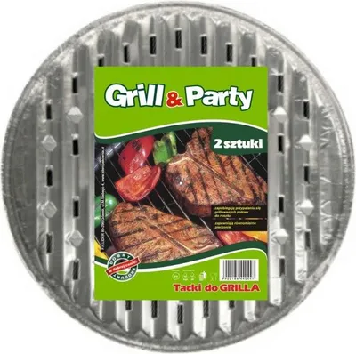 Produktbild von 3 Alu-Grillschalen, 34cm