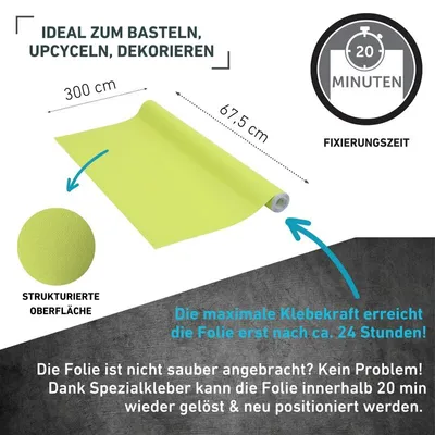 Produktbild von Klebefolie Unimatt anisgrün - 67,5x300cm