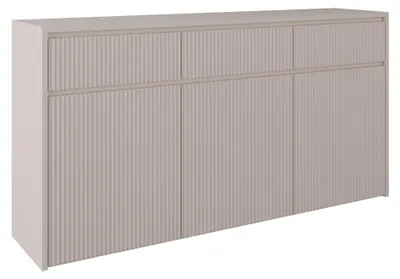 Image de Selsey Vemmi – Buffet à 3 portes et 3 tiroirs, couleur cachemire, 155 cm