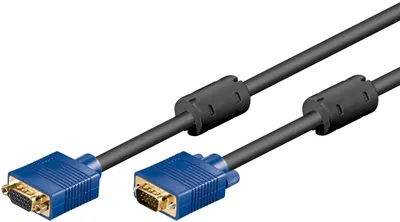 Obrázek produktu pro Goobay 93613, 1,8 m, VGA (D-Sub), VGA (D-Sub), Samec, Samice, Černá, Modrá