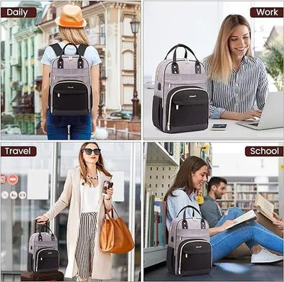 Obrázok produktu pre Vodotesný batoh na notebook pre dievčatá a chlapcov, 15,6 palca, s ochranou proti krádeži, školský batoh na cestovanie a do práce.