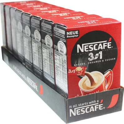 Produktbild von NESCAFÉ 3in1 Sticks löslicher Kaffee (8 x 10 x 16,5g)