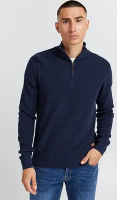 Produktbild von Blend BHCodford Herren Strickpullover Troyer Feinstrick Pullover mit Stehkragen und Reißverschluss