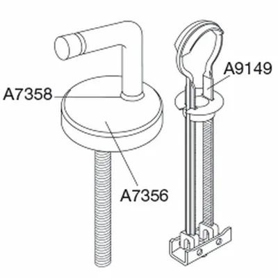 Produktbild von Pressalit Uni scharnierset topmontage RVS