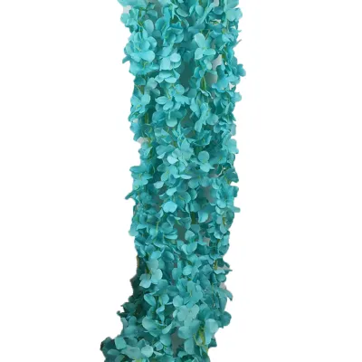 Produktbild von Künstliche Blume hängende Girlande Pflanze Blumenrebe Hochzeit Party Wohnkultur-Blau