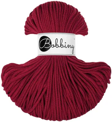 Obrázek produktu pro Bobbiny Junior 3 mm 100 m Red Velvet Šňůra