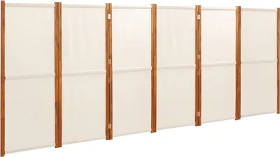 Zdjęcie produktu dla Parawan 6-Panelowy, Kremowy, 420 X 180 Cm Lumarko!