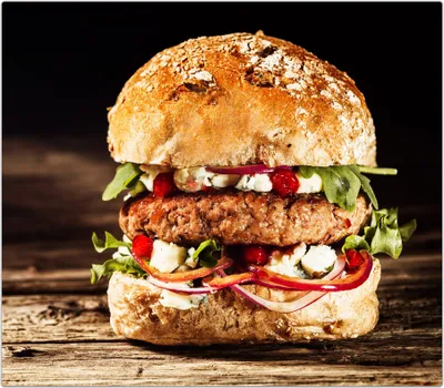 Produktbild von Spritzschutz Herdabdeckplatte Schneidebrett aus Glas Vollkornburger 1-Teilig (60x52cm)